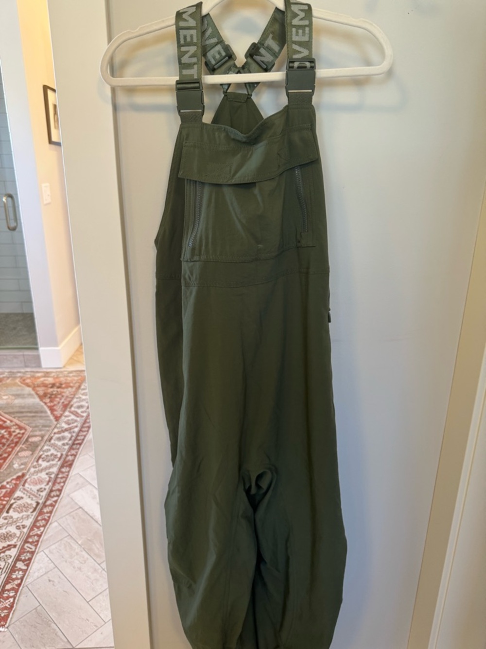 FP Movement by Free People Olive Green Utility Overalls Track Joggers